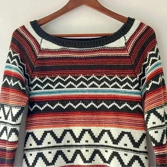 Under Skies Colorful Knit Sweater Small - Picture 12 of 16